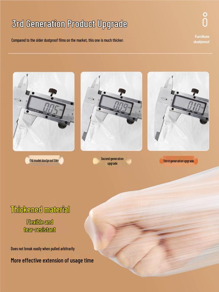 Disposable Dustproof Plastic Furniture Cover for Renovation