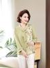 2024 Spring Elegant Nine-Sleeve Mother's Top - Chic & Versatile for Age-Reducing Style
