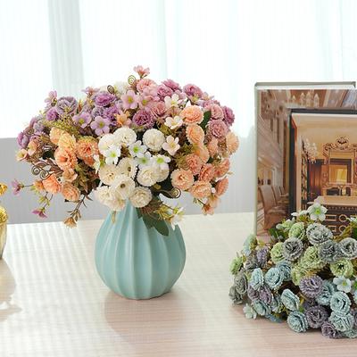 Simulated Flowers Bunch Real Touch No Withering Fake Flowers Centerpiece