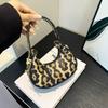 Exquisite Mini Leopard Print Women's Bag Fashionable New Niche Dumpling Bag Texture Trendy Crossbody Portable Crescent Bag Light Tide
