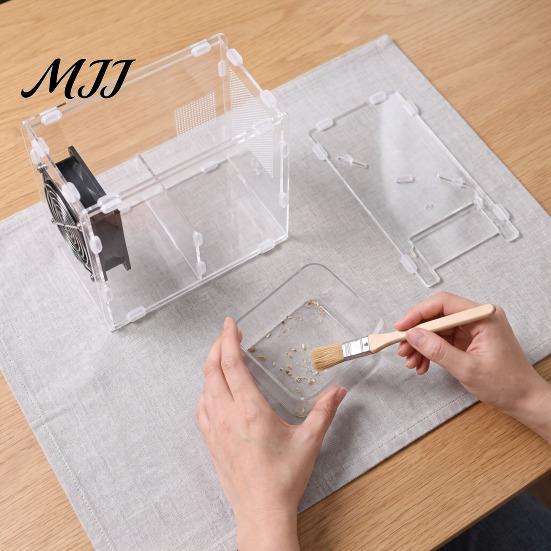 Manual Grain Cleaning Assistant Bird Seeds Cleaner, Adjustable Speed Winnower Machine, Transparent Acrylic Blower Shell Efficient Separation Tool for