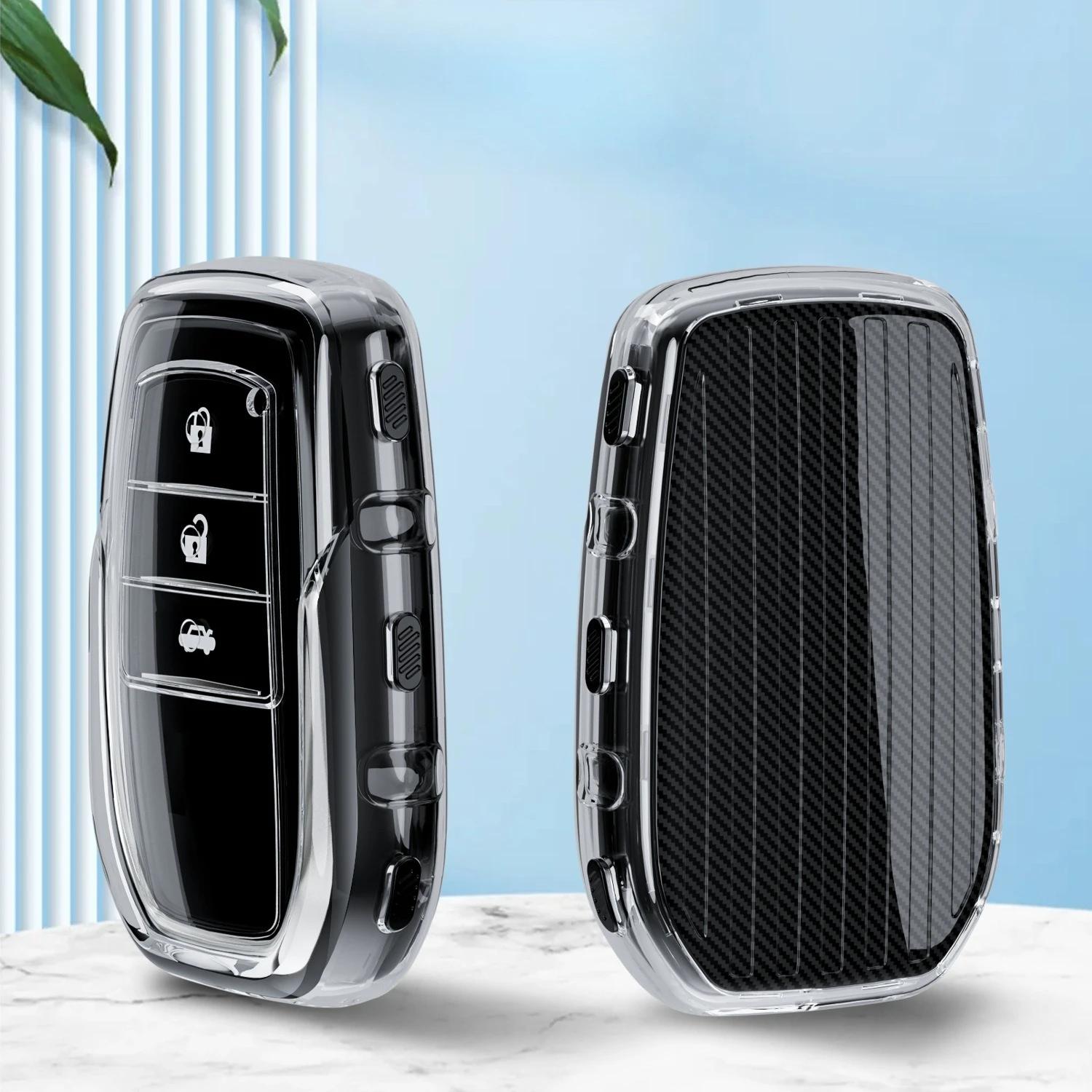 

TPU Car Key Case for TOYOTA Sienna RAV4 VENZA Mirai Hybrid Vehicles Alphard PREVIA Voxy Crown Highlander Camry Corolla Prado прозорий
