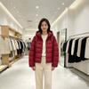 Winter white duck down short down jacket winter hooded jacket new bread clothes simple and trendy