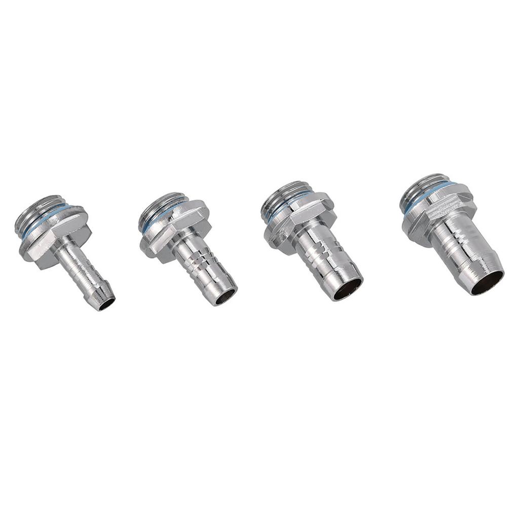6 PCS PC Wasserkühlung Two-Touch-Fitting G1/4 Gewinde Barb Stecker für Rohr