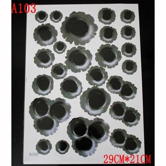 Adesivo per Auto 3D Decalcomania Proiettile Copriauto Moto Graffi Proiettile Realistico Adesivo Impermeabile 1 pz