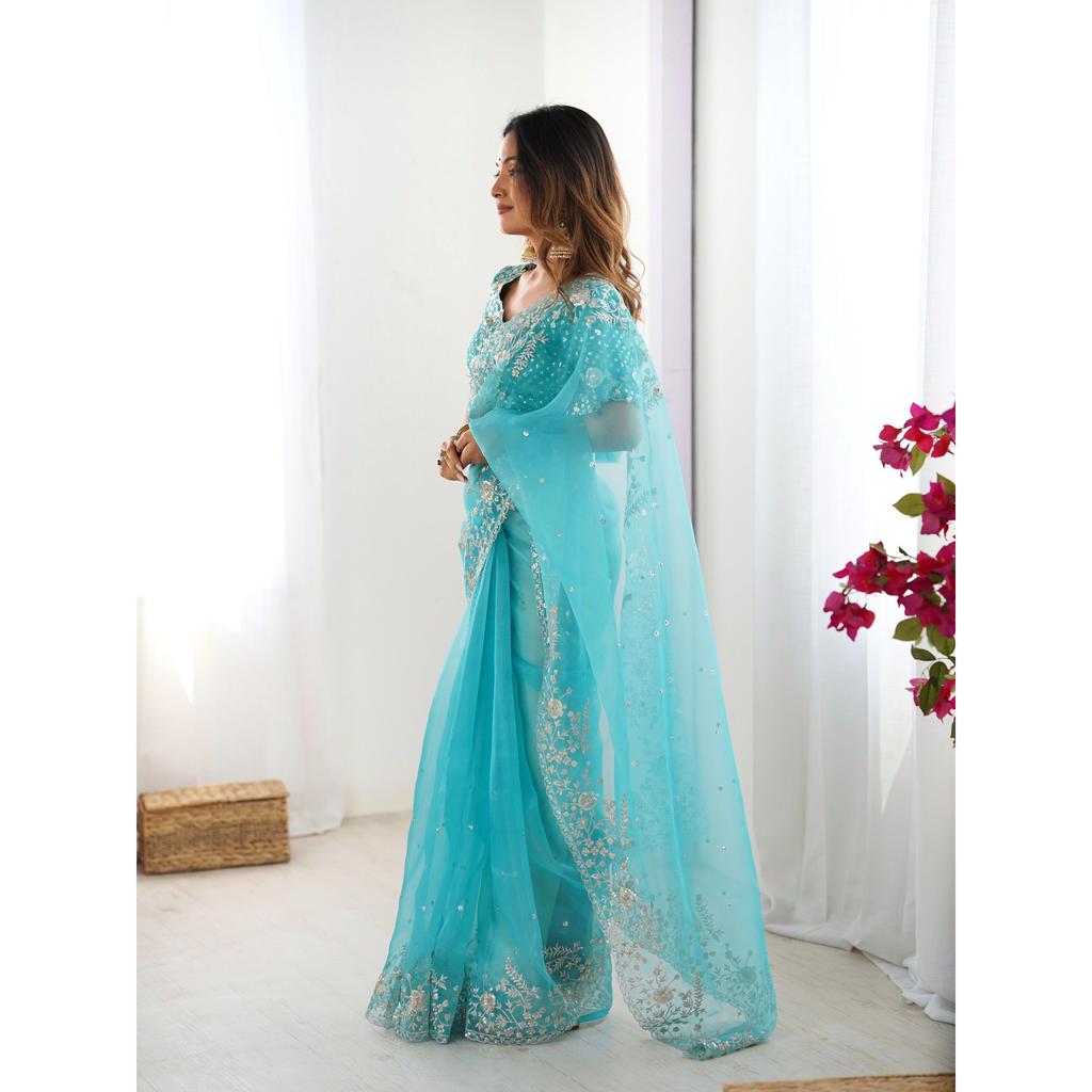Perfect for parties, festive wear & classy evening events saree