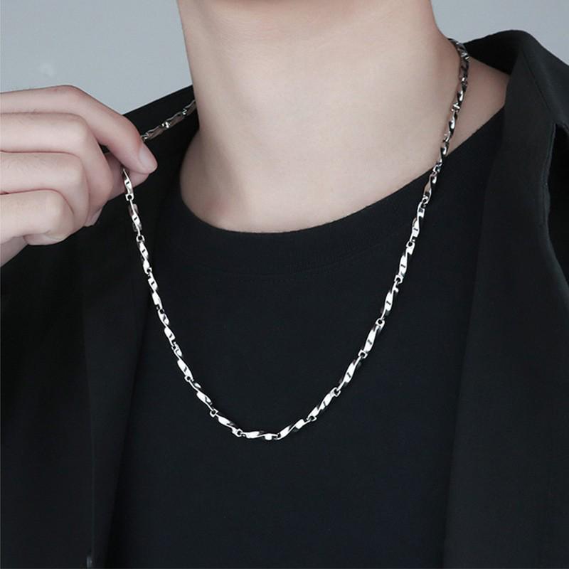 2024 Korean Style Unisex Stainless Steel Pendant Necklace - Trendy & Personalized