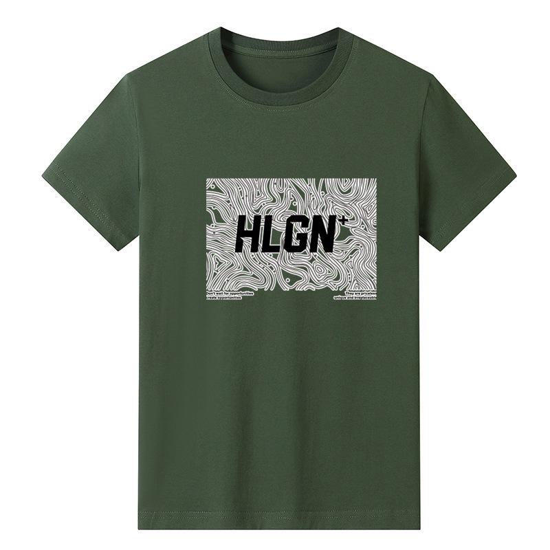 Летняя мужская минималистская легкая футболка с круглым вырезом 2025 года с короткими рукавами для мужчин и женщин с круглым вырезом с крупными буквами и принтом снизу 3XL 980₽