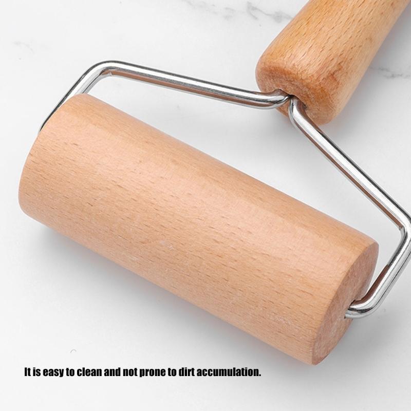 Beechwood Rolling Pin for Pastry Tortillas Pizza Cookie Dumplings Baking Ergonomic Dough Roller Wooden Baking Tool