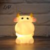 Soft Nursery Lamp for Baby Cute Animal Night Light Kids Rabbit Bear Deer Cat Dog Toddler Room Essentials Shape LED Bedside Lamp Glow Sleep