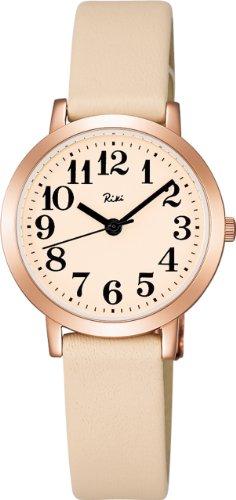 [SEIKO] SEIKO RIKIWATANABE Watch, Curved Mineral Glass, Water Resistant for Daily Use, Quartz Movement, Calf Leather Strap, AKQK410, Women s
