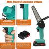 1200W 6 Inch Electric Chain Saw With 2 Battery Pruning ChainSaw Cordless Garden Logging Saw Woodworking Cutter Power Tool