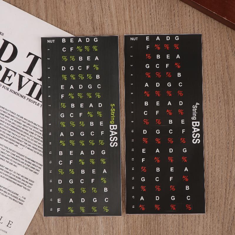 1Pc Beginner Musical Scale Frets Note Decal Guitar Scales Stickers Fretboard Sticker Guitar Note Sticker Guitar Chord Stickers