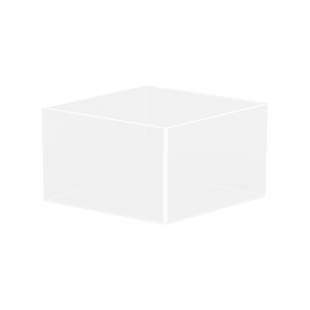 Acrylic Cube Display Box Stand 5 Sided for Parties Cosmetics Cupcake