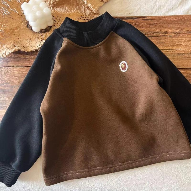 Boys Woolen Casual Sweatshirt Cotton Windbreak Thicken Autumn Winter Sweater Teenagers Warm Children's Clothing