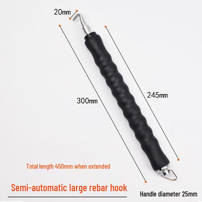 Stainless Steel Rebar Tying Hook with Plastic Handle for Wire Tying