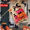 2D Flat - 2D Flat - 2D Flat, 2D Flat Halloween Pink Pumpkin Garden Flag_4 (2)- Outdoor Garden Flag Double-Sided Home Decoration Courtyard Decoration O