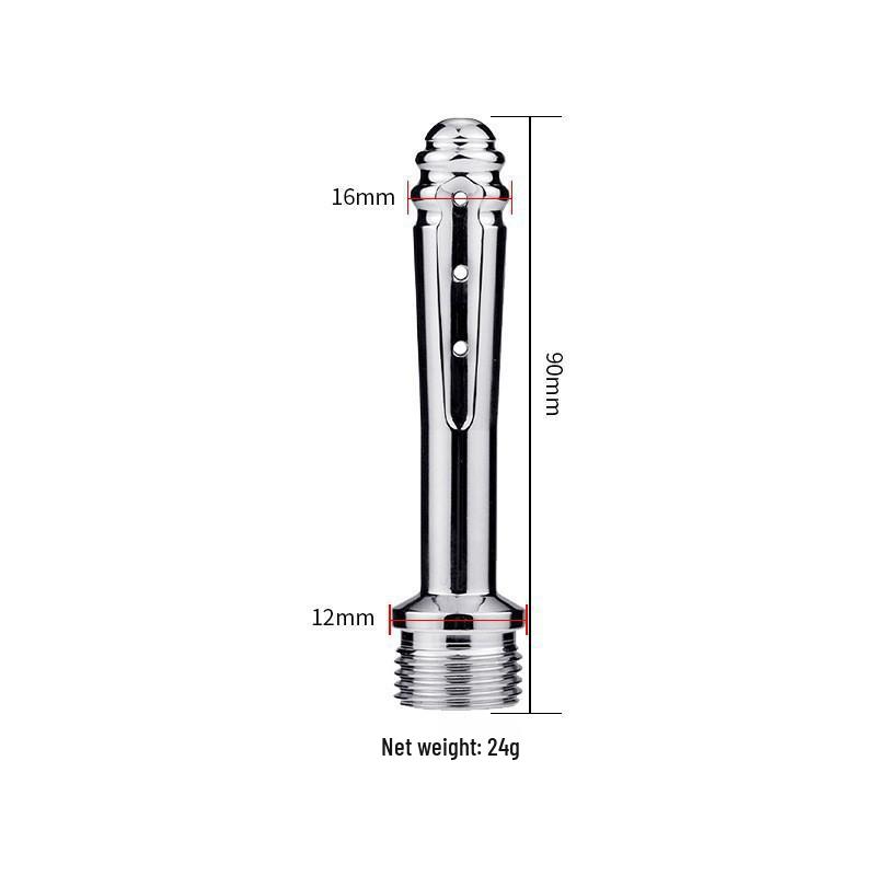 Metal Bead Anal & Vaginal Irrigation Tool - G-Spot Cleaning Enema for Personal Intimate Hygiene