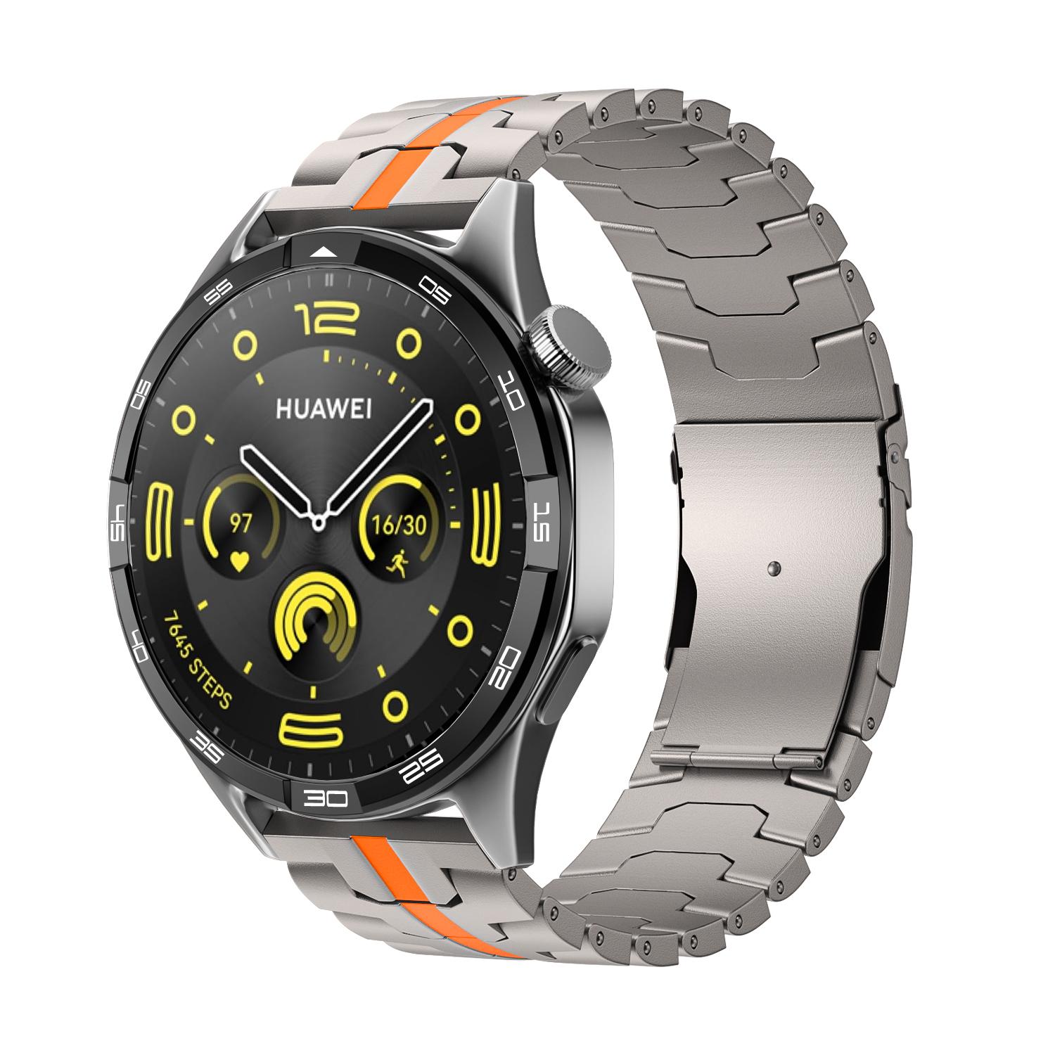 

For Huawei Watch GT 4/GT 3/GT 2 46mm Replacement Strap 22mm Metal Watch Band Silver