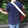 Adjustable Guitar Belt Woven Cotton Guitar Strap with Leather Ends for Electric Acoustic Folk Guitar