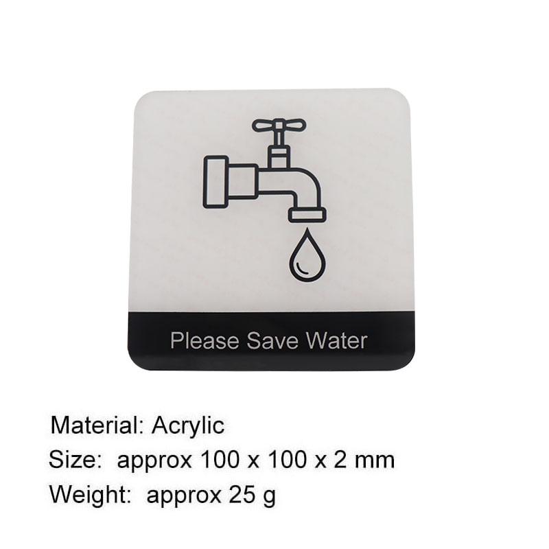 Creative Signage Please Save Water Sign Wall Label Sticker Warning Badge for Restrooms Kitchens Beside sinks Factory workshops School Laboratories