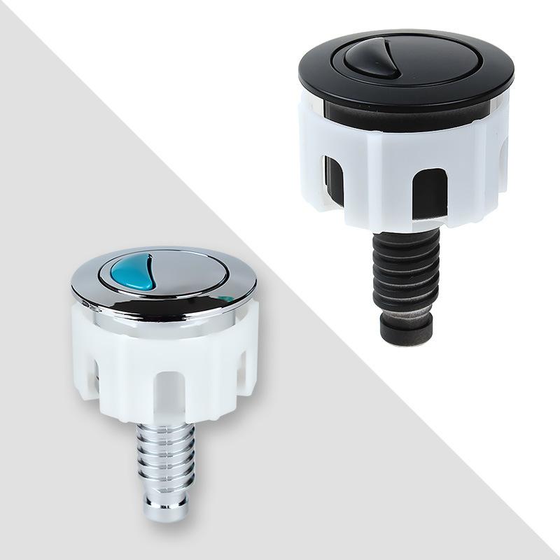 Pulsante WC Doppio Scarico Risparmio Acqua Cromato Controllo Linea Pressione Laterale Valvola di Scarico a Doppia Fila Parti Interruttore a Pulsante per WC