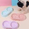Accessories Candy Color Durable Dog Food Tray Cat Drinking Bowl Cat Feeding Bowl Cat Double Bowl