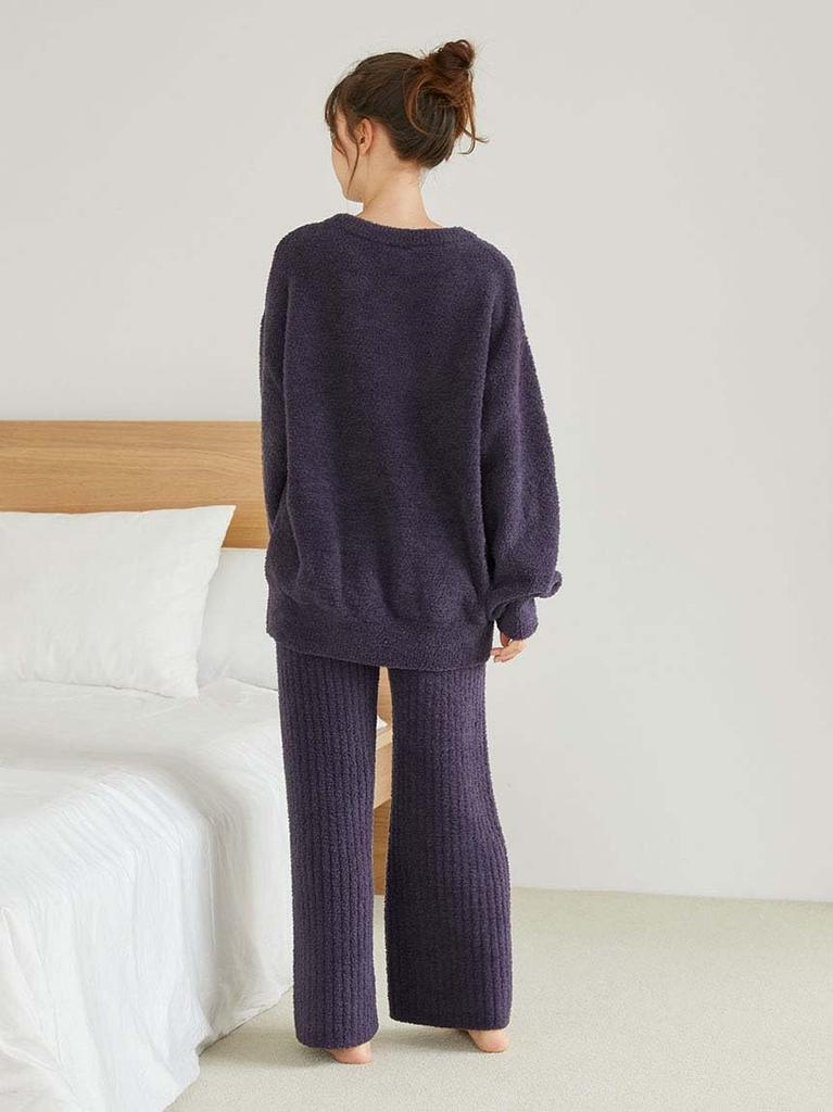 Gelato Pique Basic Powder Pullover and Long Pants Set NVY (PWNT245352) Women's