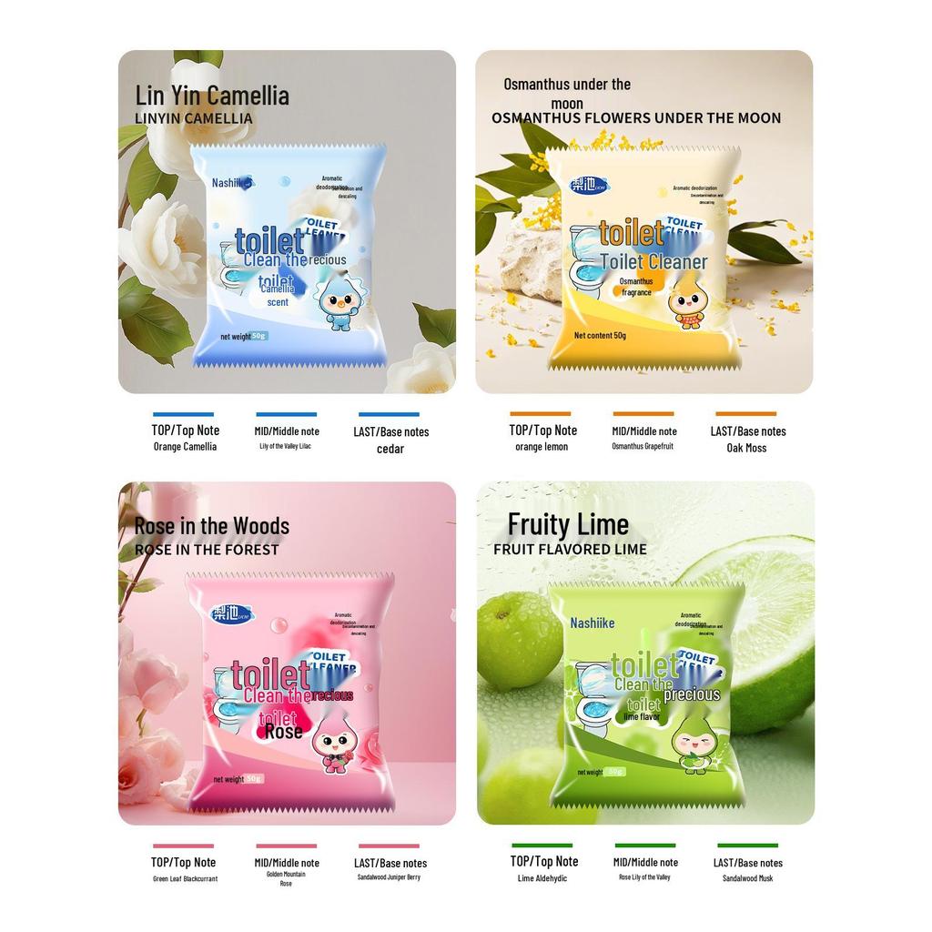 Disposable Dual-Action Toilet Bowl Cleaner: Deodorizes, De-scales, and Eliminates Odors