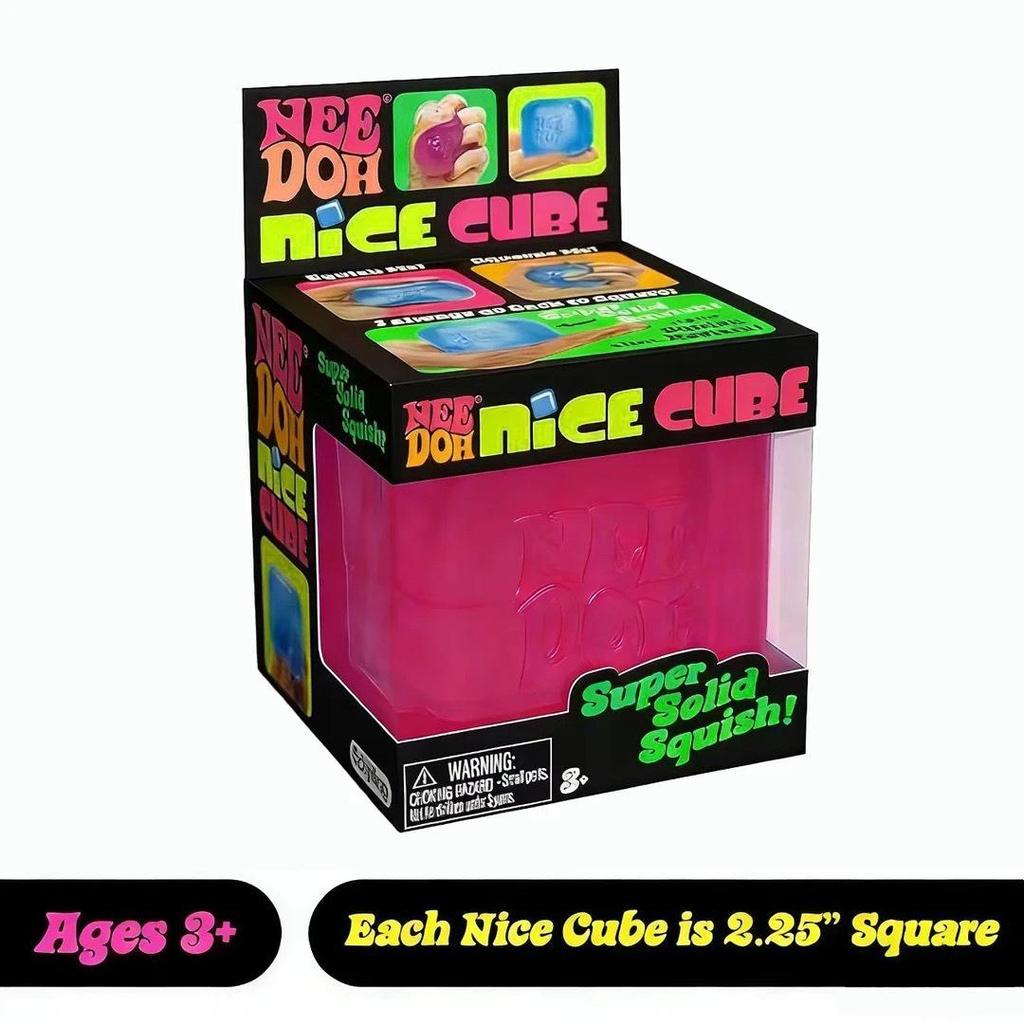 Jelly Cube 400g XL Transparent Ice Squishy Toy - Stress Relief Non-Newtonian Squeeze Cube
