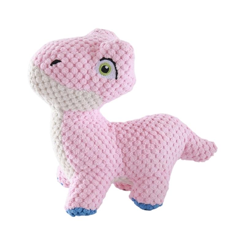 Lovely Dinosaurs Squeaky Dog Chew Toy for Interactively Fun Playing Anxiety Reliefs with Chew Resistant Easyly Washing
