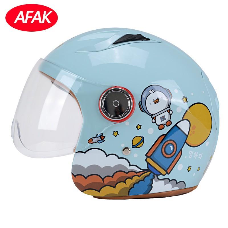 Certified Kids Motorcycle Helmet Electric Scooters ABS Half Safe Lightweight Cartoon Design