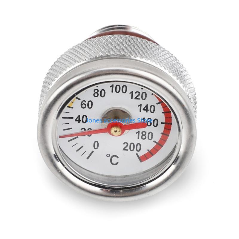 W8KD Motorcycle Dirt Pit Bike Parts Oil Caps Temperature Gauge M20x1.5 0-200℃ Meter