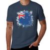Flagge von Neuseeland Splat T-Shirt Fitness Schnelltrocknend Kurzarm Top