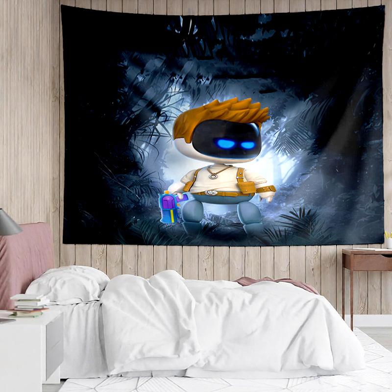 Astro Bot2 Tapestry for Bedroom Aesthetic Classroom Tapestries Wall Hanging for Living Room Dorm Office,Ideal Creative Gift
