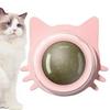 2025 Rotatable Catnip Ball Healthy Promote Digestion Cat Wall Stick-on Sugar Licking Natural Cat Ball