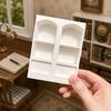 Miniature White Vintage Arched Bookshelf Cabinet,Fine Workmanship Model Furniture for Diorama Making, Micro Scene Building