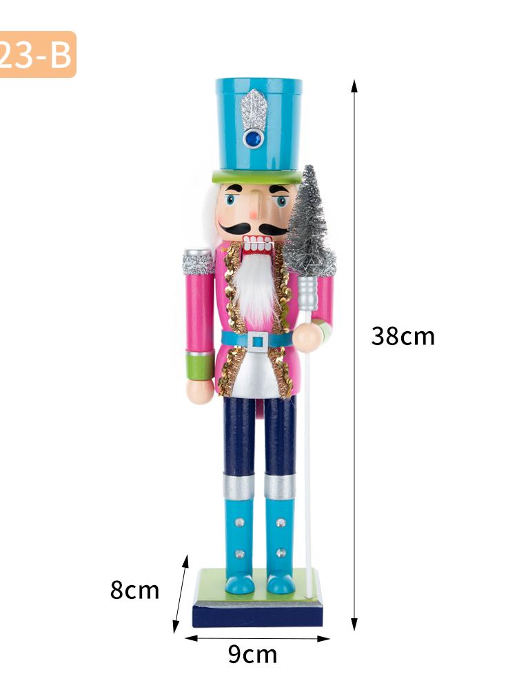 Colorful Candy Style Wooden Nutcracker Ornament