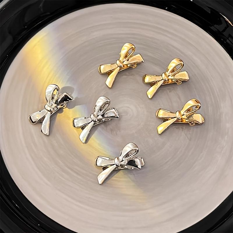 Cute Bow Hair Clips for Women - Golden & Silvery Bowknots, Perfect for Front Bangs & Sides, Ideal Valentine'S Day Gift, Festive Hair Accessories