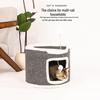 Winter Cat Bed & Scratching Post: Warm, Durable Felt, Removable, Washable, Integrated Cat Tree