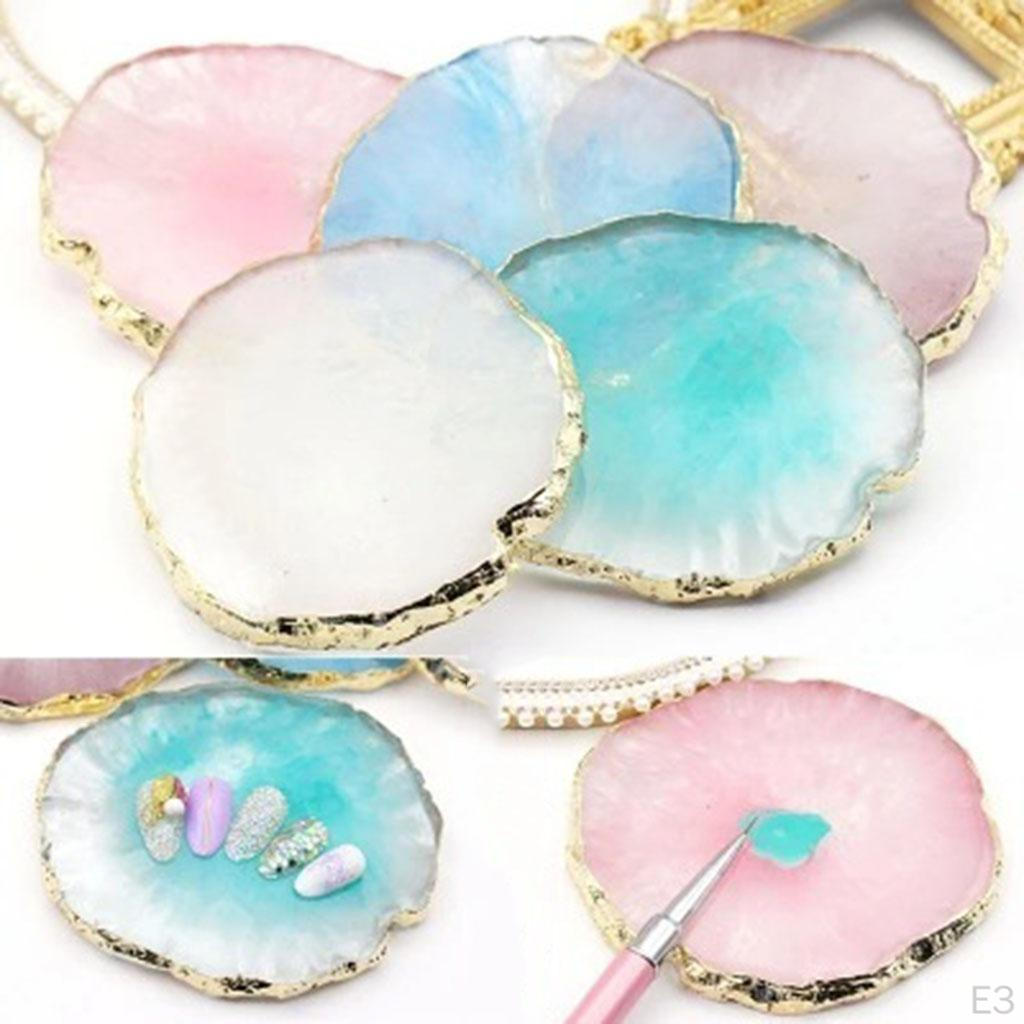 Gold Edge Imitation Agate for Nail Art Body Face Paint Coaster Cup Mat