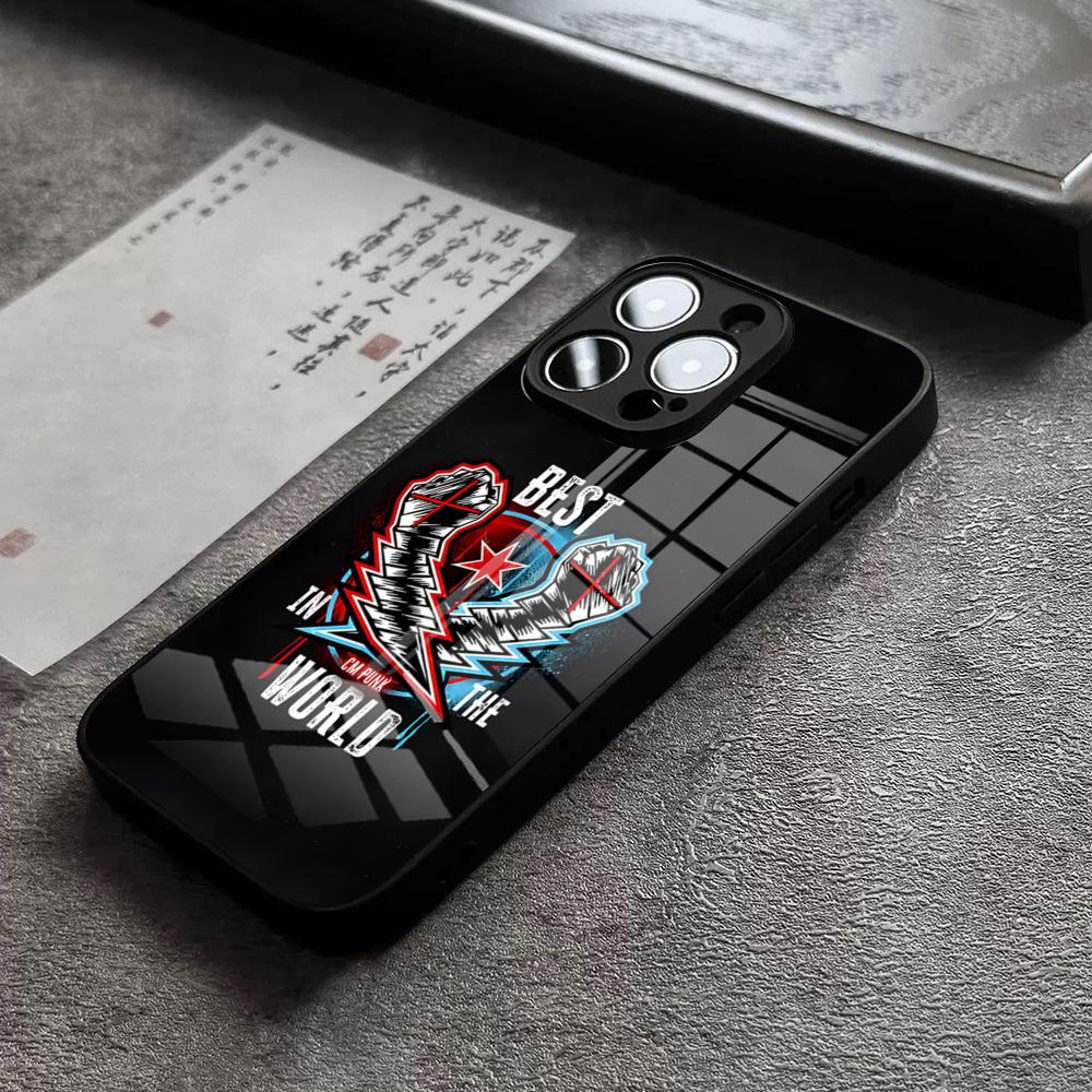 

C-Cm P-Punk Logo Phone Case For IPhone 17 16 Pro Max 15 Plus 14 Pro 12 11 13 Mini X XR XS Max SE Glass Cover iPhone13 ProMax