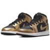 Air Jordan 1 Mid SE GS Metalická zlatá Černá Dětské tenisky Bílá DR6967-071