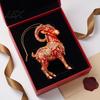 Modern Home Wall Decor 2D Acrylic Goat Christmas Hanging Ornament, 3.15 Inch Farm Animal Xmas Tree Personalized Car Window Charms Decoration for Rear