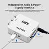 AV to VGA Adapter 1080P HD Mini VGA Converter ABS Shell Video Converter for STB Computer (White)