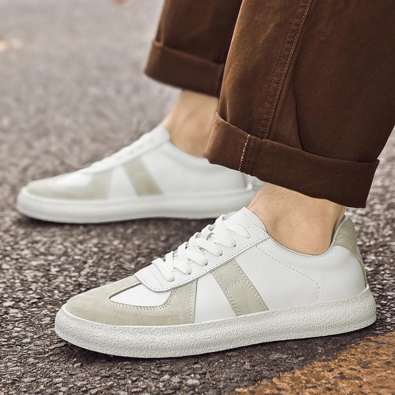 Fashion Classic Mens Casual Shoes New Genuine Leather Fashion Shoes Men Lace-Up Male Comfortable Driving Shoe All-match Mens Sneakers