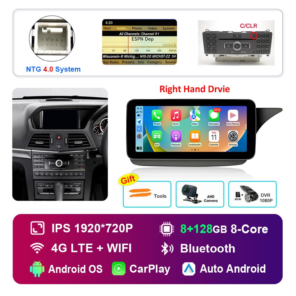 10.25'' Right Hand Drvie for Mercedes Benz E Class C207 W207 2009 - 2015 NTG 4.0 4.5 System Android Car Radio Multimedia Player