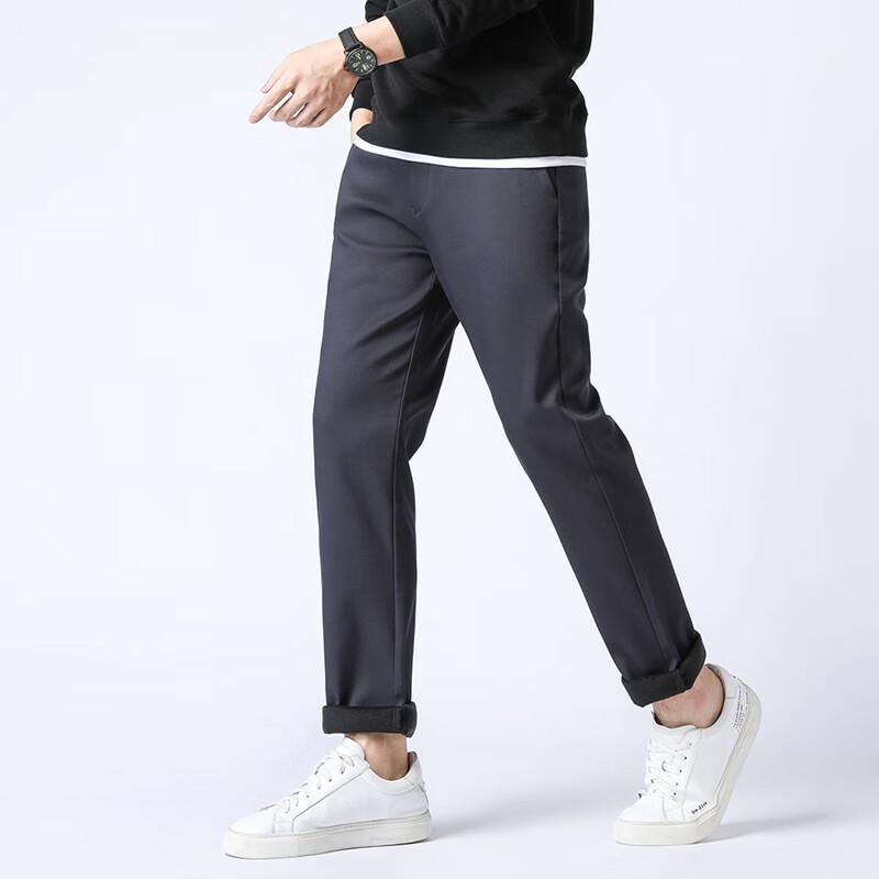 Fengxiao Men's Anti-Wrinkle Business Casual Trousers