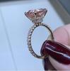 Luxury Ring, Rose Gold-Plated Super Sparkling Zircon Full Of Diamonds Women'S Jewelry.