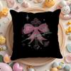 Beautiful Trendy Korean-Style Bows Pillow Case Sofa Living Room Bedroom Headboard Backrest Cushion Square Cushion